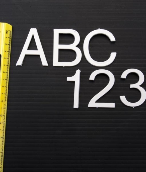 Changeable Letter Set 2" Tall White Plastic Character Kit Insert