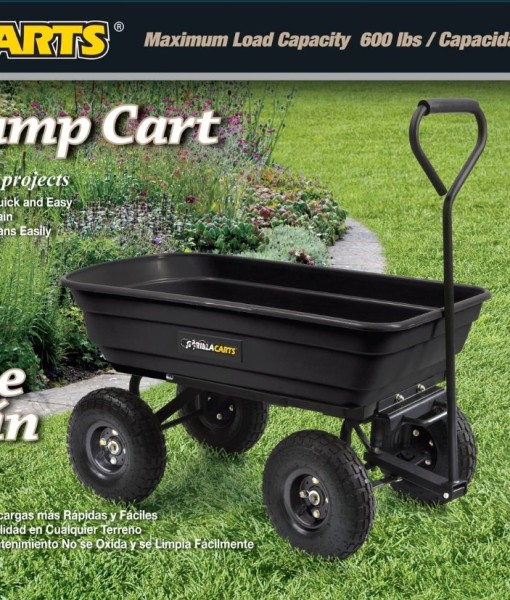 Gorilla Carts GOR200B Poly Garden Dump Cart With Steel Frame And 10 ...