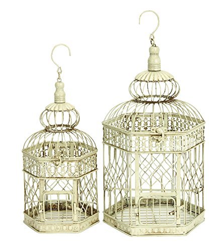 Deco-79-Metal-Bird-Cage-21-Inch-and-18-Inch-Set-of-2-B0062BQ94M