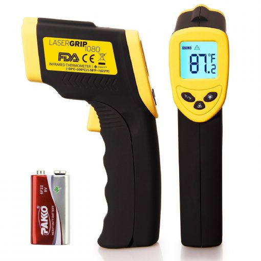 Etekcity-Lasergrip-1080-ETC-8550-Temperature-Gun-Non-contact-Digital-Laser-Infrared-IR-Thermometer-58-1022F-121-DS-Instant-read-FDAFCCCEROHS-Approved-B00DMI632G