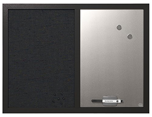 MasterVision-18-x-24-Inches-Combo-Silver-Metallic-Surface-Dry-Erase-and-Fabric-Bulletin-Board-with-Black-Frame-MX04433168-B007UH77PW